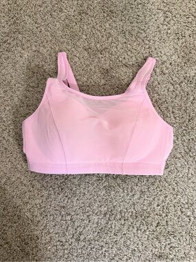 POPFLEX Soft Pink High-Comfort Coverage Sports Bra